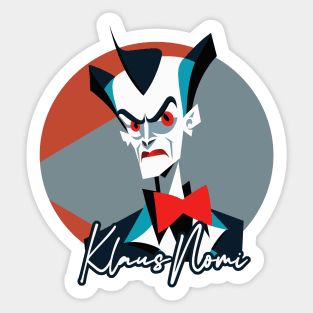 Klaus Nomi / Retro Fan Art Design Sticker